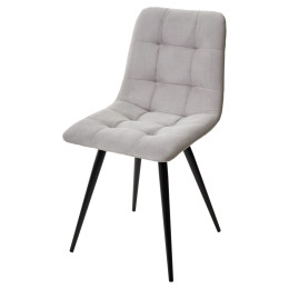 Стул CHILLI-Q светло-серый #H09, велюр / черный каркас М-City