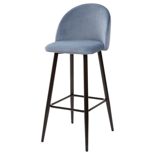 Барный стул MALIBU пудровый синий, велюр G108-56 М-City