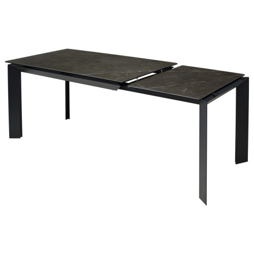 Стол CREMONA 160 KL-135 Темно-серый мрамор матовый / черный каркас М-City
