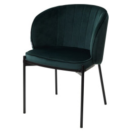 Стул DIANA BLUVEL-78 GREEN, велюр/ черный каркас М-City