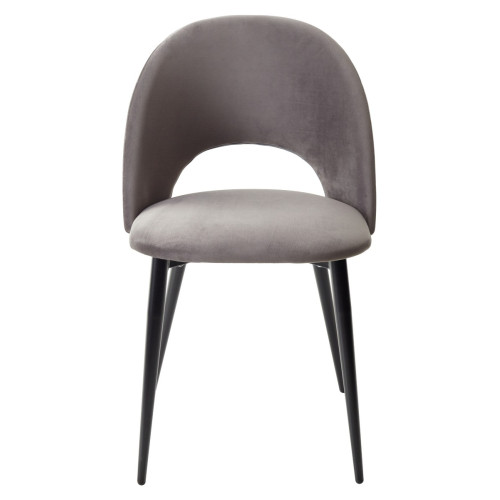 Стул MAX графит #14, велюр / черный каркас М-City