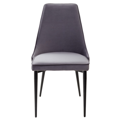 Стул NEPAL-P СЕРЫЙ #27, велюр/ черный каркас М-City