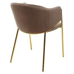 Стул DILL BLUVEL-38 LATTE, велюр/ золотой каркас, М-City