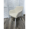 Стул BRANDY WZ2042-01 молочный фактурный велюр / белый каркас М-City
