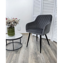 Стул BRANDY BLUVEL-14 серый/ черный каркас, М-City