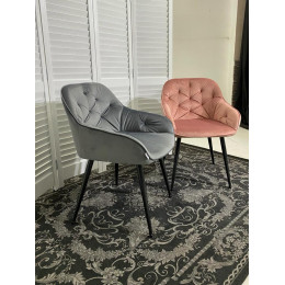 Стул BREEZE BLUVEL-14 GREY, велюр/ черный каркас М-City