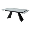 Стол Купер 160 Серый мрамор матовый, керамика / черный каркас М-City