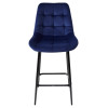 Полубарный стул ХОФМАН, цвет темно-синий #H60, велюр / черный каркас H=63cm М-City