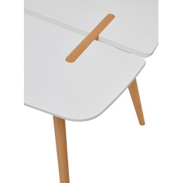 Стол OXALIS 120 белый/массив бука М-City