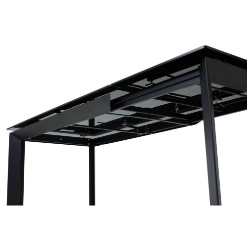 Стол CREMONA 160 KL-135 Темно-серый мрамор матовый / черный каркас М-City