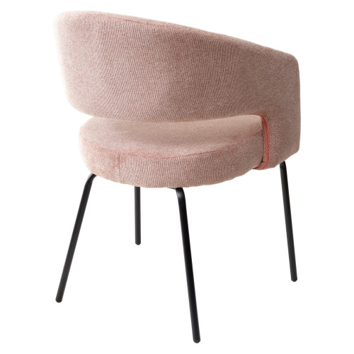 Стул SNUG WZ2042-10 пепел розы, фактурный велюр / черный каркас, M-City