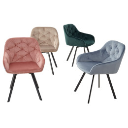 Стул GALE BLUVEL-52 PINK поворот.360 град., велюр М-City