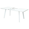 Стол ФИН 120 Белый, стекло/ Белый каркас М-City