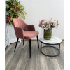 Стул FANTINE-LA РОЗОВЫЙ #15, велюр / черный каркас М-City