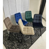 Стул CHILLI SQUARE BLUVEL-38 LATTE, велюр М-City