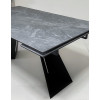 Стол Купер 160 Серый мрамор матовый, керамика / черный каркас М-City