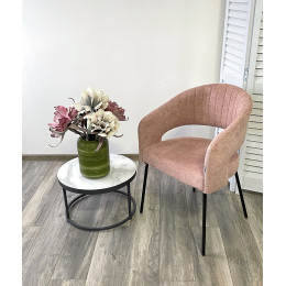 Стул SNUG WZ2042-10 пепел розы, фактурный велюр / черный каркас, M-City