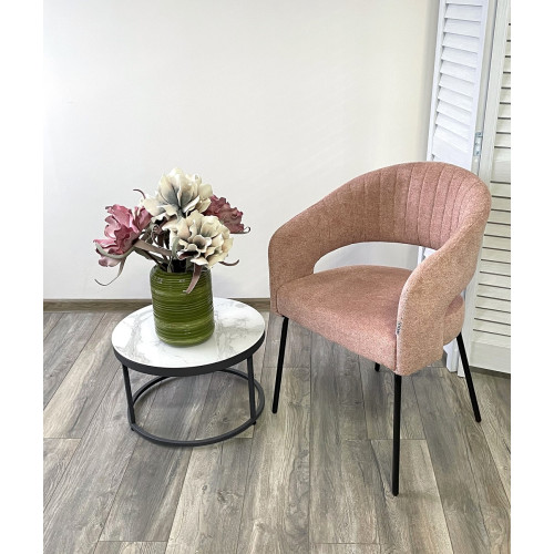 Стул SNUG WZ2042-10 пепел розы, фактурный велюр / черный каркас, M-City