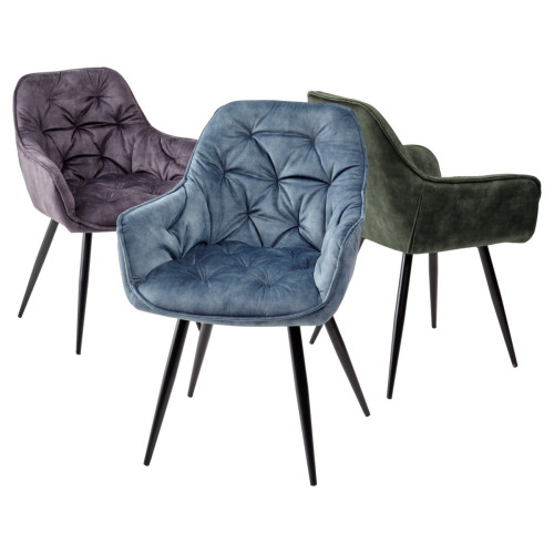 Стул MALTA 912-06 темно-серый, велюр/черный каркас M-City