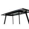 Стол ФИН 140 Черный, стекло/ Черный каркас М-City