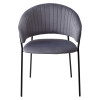 Стул ГЕММА, цвет серый #H14, велюр / черный каркас М-City