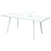 Стол ФИН 120 Белый, стекло/ Белый каркас М-City
