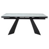 Стол Купер 160 Серый мрамор матовый, керамика / черный каркас М-City