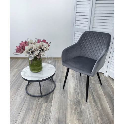 Стул BRANDY BLUVEL-14 серый/ черный каркас, М-City