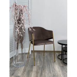 Стул DILL BLUVEL-38 LATTE, велюр/ золотой каркас, М-City