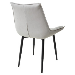 Стул Осло Светло-серый Vivaldi #V06, велюр / черный каркас M-City БЕЗ НДС