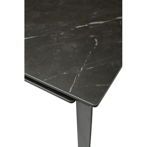 Стол CREMONA 160 KL-135 Темно-серый мрамор матовый / черный каркас М-City
