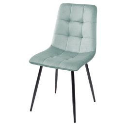Стул BARI UF910-15 LIGHT GREEN, велюр / черный каркас М-City