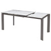 Стол CORNER 120 VOLAKAS WHITE Белый мрамор глянцевый, керамика/ GREY1 М-City