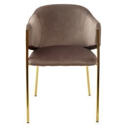 Стул DILL BLUVEL-38 LATTE, велюр/ золотой каркас, М-City