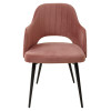 Стул FANTINE-LA РОЗОВЫЙ #15, велюр / черный каркас М-City