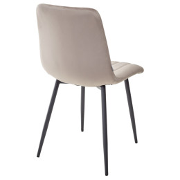 Стул DUBLIN G062-13 кварцевый, велюр / темно-серый каркас М-City