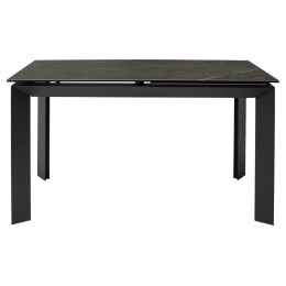 Стол CREMONA 160 KL-135 Темно-серый мрамор матовый / черный каркас М-City