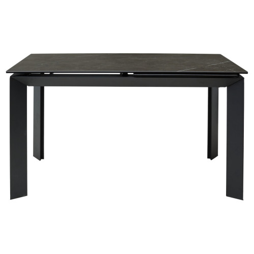 Стол CREMONA 160 KL-135 Темно-серый мрамор матовый / черный каркас М-City