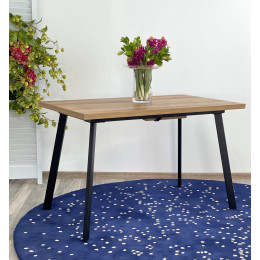 Стол ФИН 120 Дуб Шерман коньяк/ черный каркас М-City