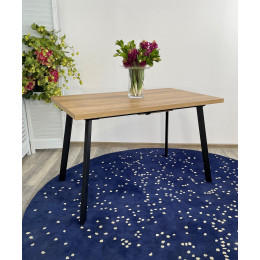 Стол ФИН 120 Дуб Шерман коньяк/ черный каркас М-City