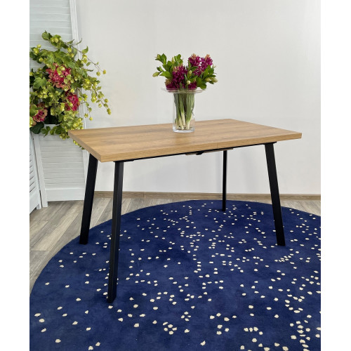 Стол ФИН 120 Дуб Шерман коньяк/ черный каркас М-City