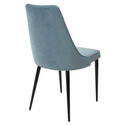 Стул NEPAL-P СЕРО-ГОЛУБОЙ ГЕКСАГОН, велюр 53/ 794/ черный каркас М-City
