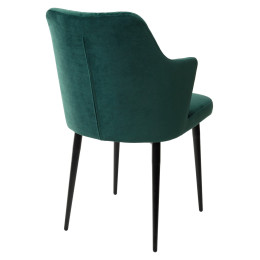 Стул HERMAN ЗЕЛЕНЫЙ #19, велюр / черный каркас М-City