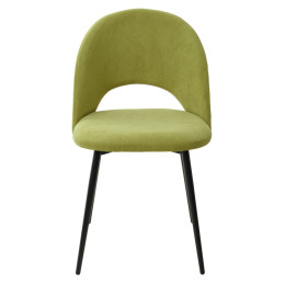 Стул РАМОУНЗ, цвет фисташковый #V32, велюр/ черный каркас М-City