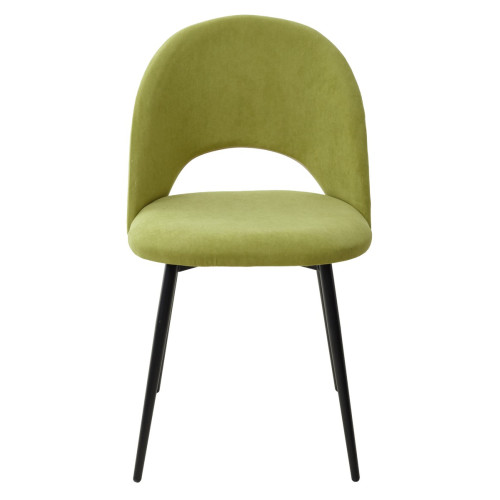 Стул РАМОУНЗ, цвет фисташковый #V32, велюр/ черный каркас М-City