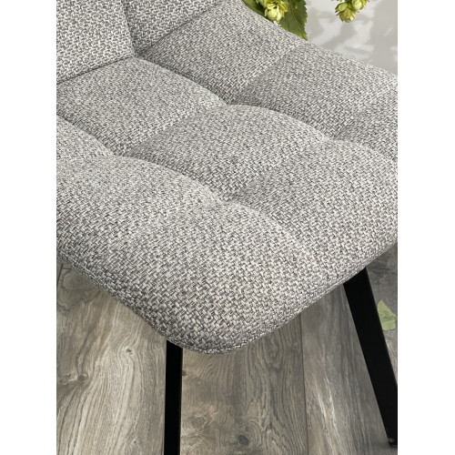 Стул CHILLI SQUARE TRF-08 теплый серый, ткань/ черный каркас М-City