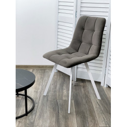 Стул CHILLI-Q SQUARE графит #14, велюр / белый каркас М-City