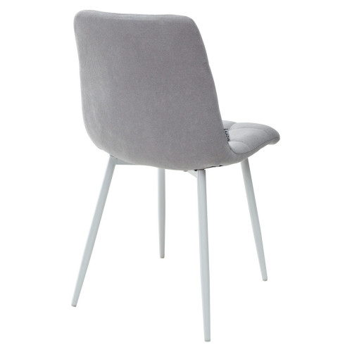 Стул CHILLI UF860-02B серо-голубой, ткань/ белый каркас М-City