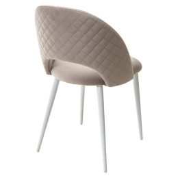Стул MAX латте #25, велюр / белый каркас М-City