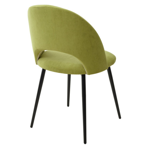 Стул РАМОУНЗ, цвет фисташковый #V32, велюр/ черный каркас М-City